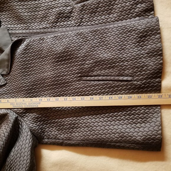 Armani Collezioni Gray Full Zip Quilted Jacket Size 14 - Picture 7 of 7